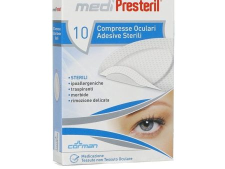 10 Compresse Oculari Adesive Sterili 6,5 x 9,5 cm Supply