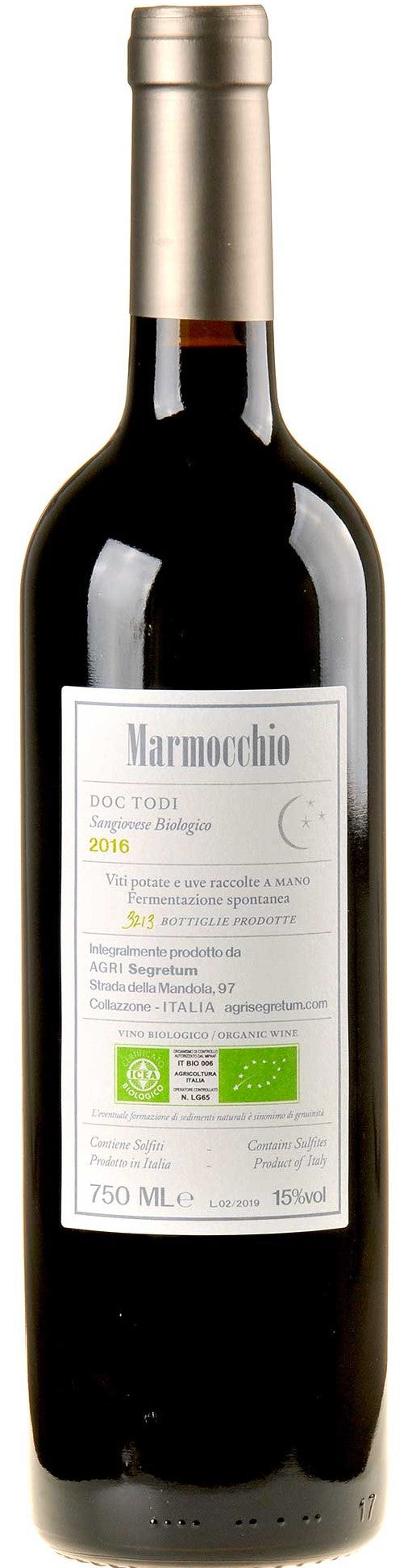 Agri Segretum  Marmocchio  Todi Sangiovese 2016 750-12 2016 (Case only) For Discount